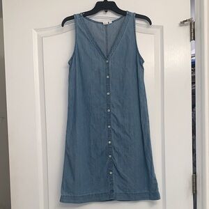 GAP Denim Button-Front Mini Dress